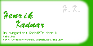 henrik kadnar business card